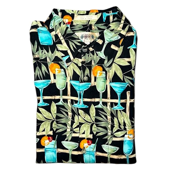 🔥SALE🔥CAMPIA MODA VINTAGE HAWAIIAN TROPICAL MARTINI 100% RAYON SHIRT SZ LG - Picture 4 of 9
